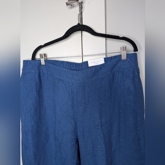 Chico's Blue Linen Trousers sz 16 NWT - Picture 4 of 7